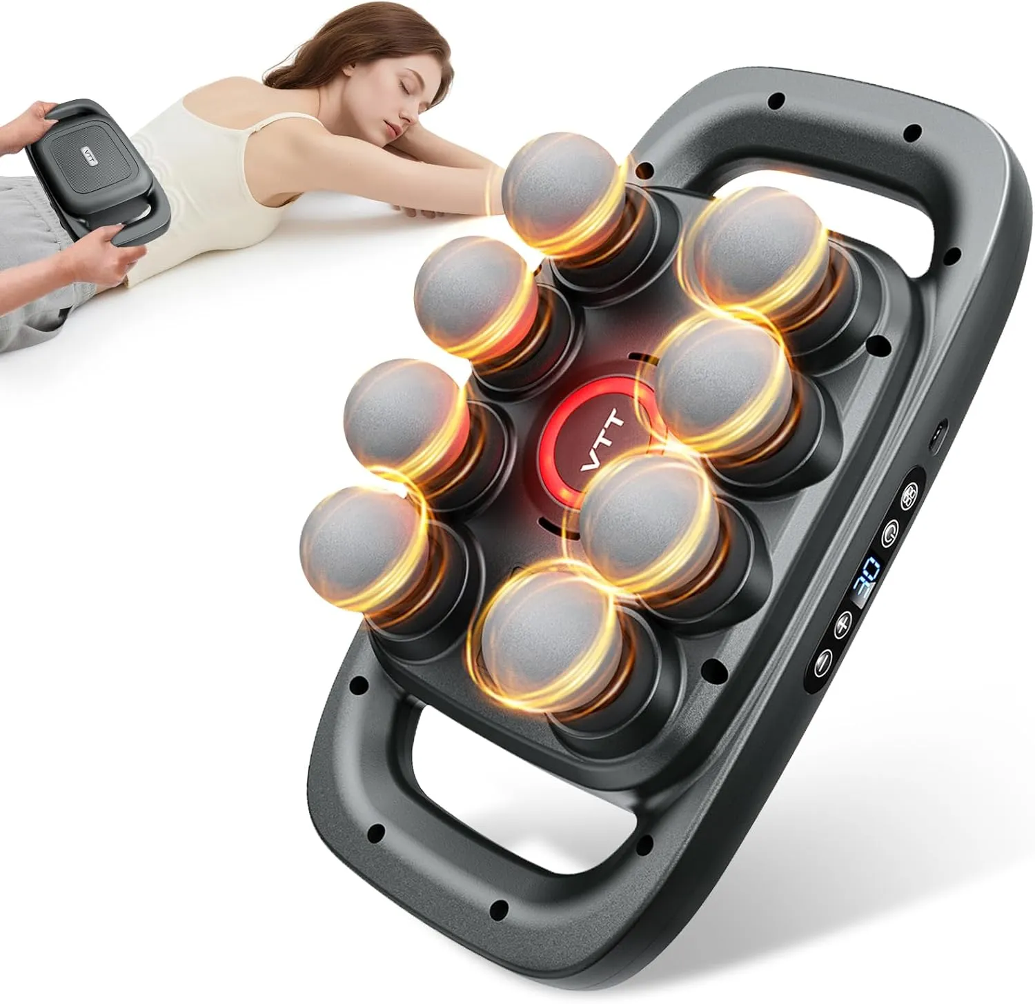 8 Head Massage Gun for Back, Shoulders