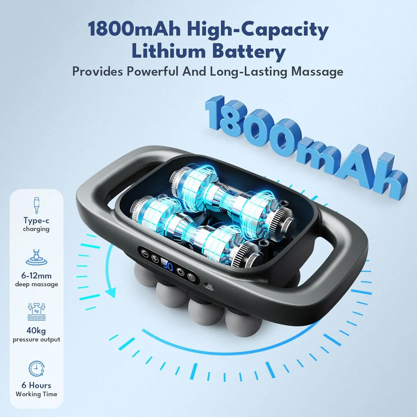 8 Head Massage Gun for Back, Shoulders