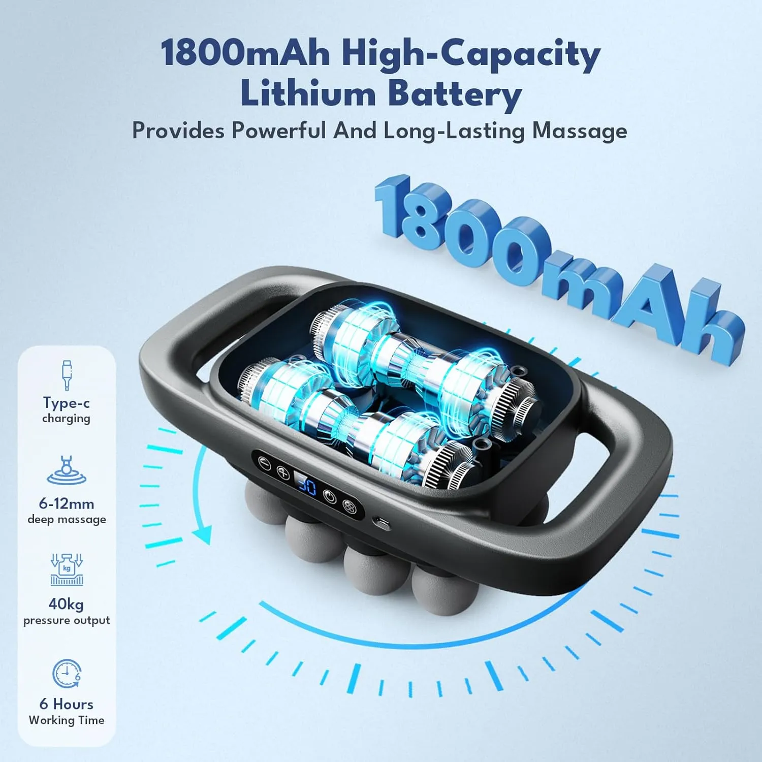 8 Head Massage Gun for Back, Shoulders